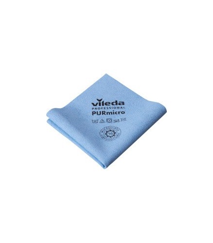 Purmicro bleu 38x35 cm (lot de 5) | Lavette microfibre pro
