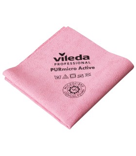 Purmicro rouge 38x35 cm (lot de 5) | Lavette microfibre pro