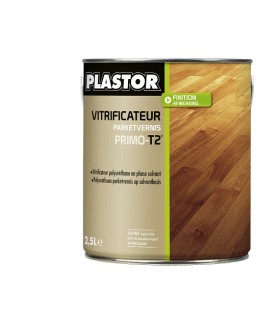 Vitrificateur parquet Primo-T2 gloss 55-70 brillant - 2,5 litres - PLASTOR