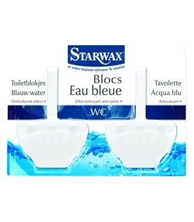 Eau bleue nettoyant cuvettes, 40 grammes - Lot de 2 - STARWAX