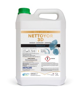 Détergent désinfectant surodorant Nettoyor 3D Netflore, Tendance,  5 litres - HYGIENE ET NATURE