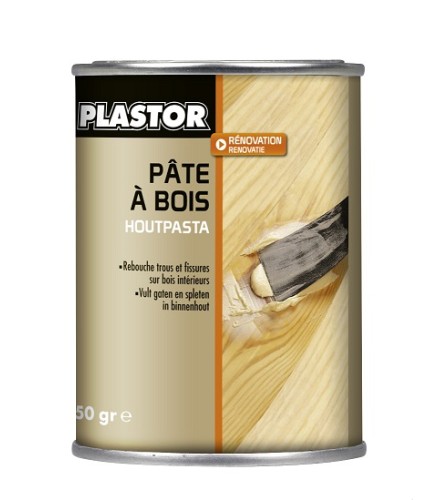 Pate à bois acajou, 500 g - PLASTOR