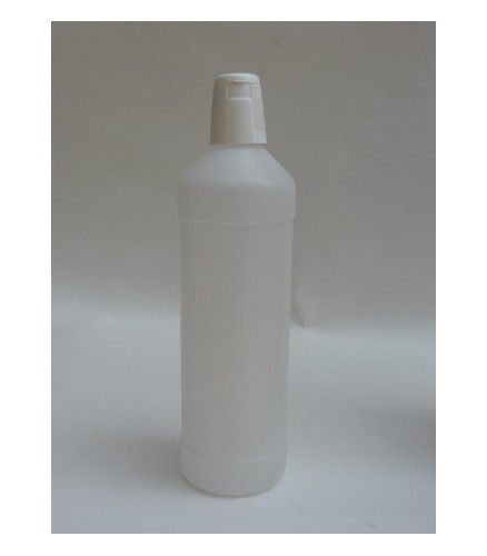 Bidon plastique vide + bouchon, 1 litre