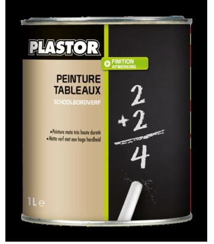 Peinture tableau vert mat, 1 litre - PLASTOR