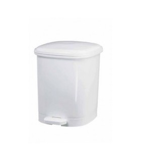 Poubelle plastique blanche, 4 litres - TAMPEL