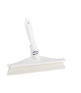 Raclette de table monolame ultra hygiène + mini manche 245 mm, blanche - VIKAN