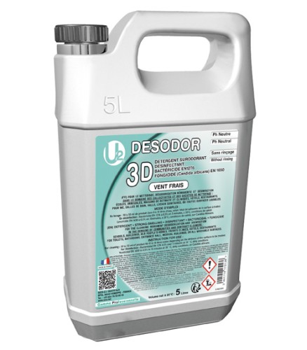 Détergent, désinfectant, odorisant 3D Vent frais, 5 litres - DESODOR