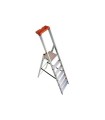 Escabeau en aluminium orange, 7 marches, NF
