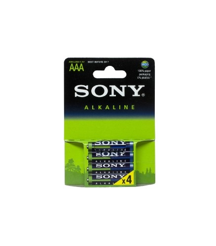 Piles Alkaline AAA LR03, paquet de 4 - SONY