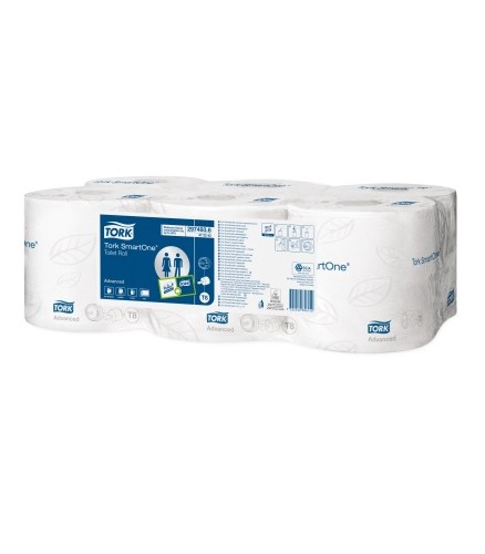 Papier WC Smartone T8 blanc, 2 plis, 1150 feuilles, 6 rouleaux - TORK