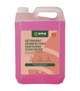 Désinfectant DDS pour sanitaires, parfum Bruyère - Bidon de 5 litres - LE VRAI PROFESSIONNEL
