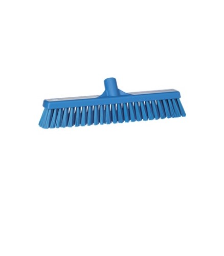 Balai 410 mm fibres dures et souples, bleu - VIKAN