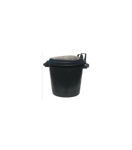 Poubelle immeuble noire, modèle bas, 75 litres - TAMPEL