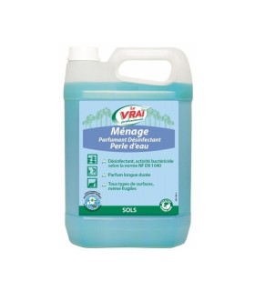 Ménage parfumant désinfectant Perle d'eau - 5 litres - LE VRAI PROFESSIONNEL