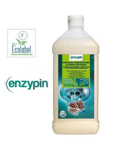 Entretien canalisations et fosses septiques - Flacon 1 litre - ENZYPIN