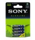 Piles Alkaline AAA LR03, paquet de 4 - SONY